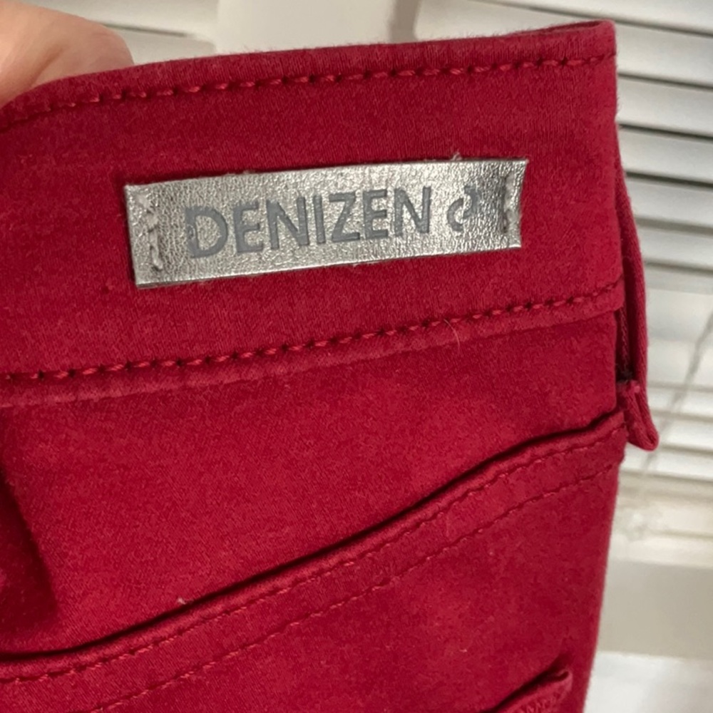 Women's Red Skinny Jeans - Picture 7 of 9